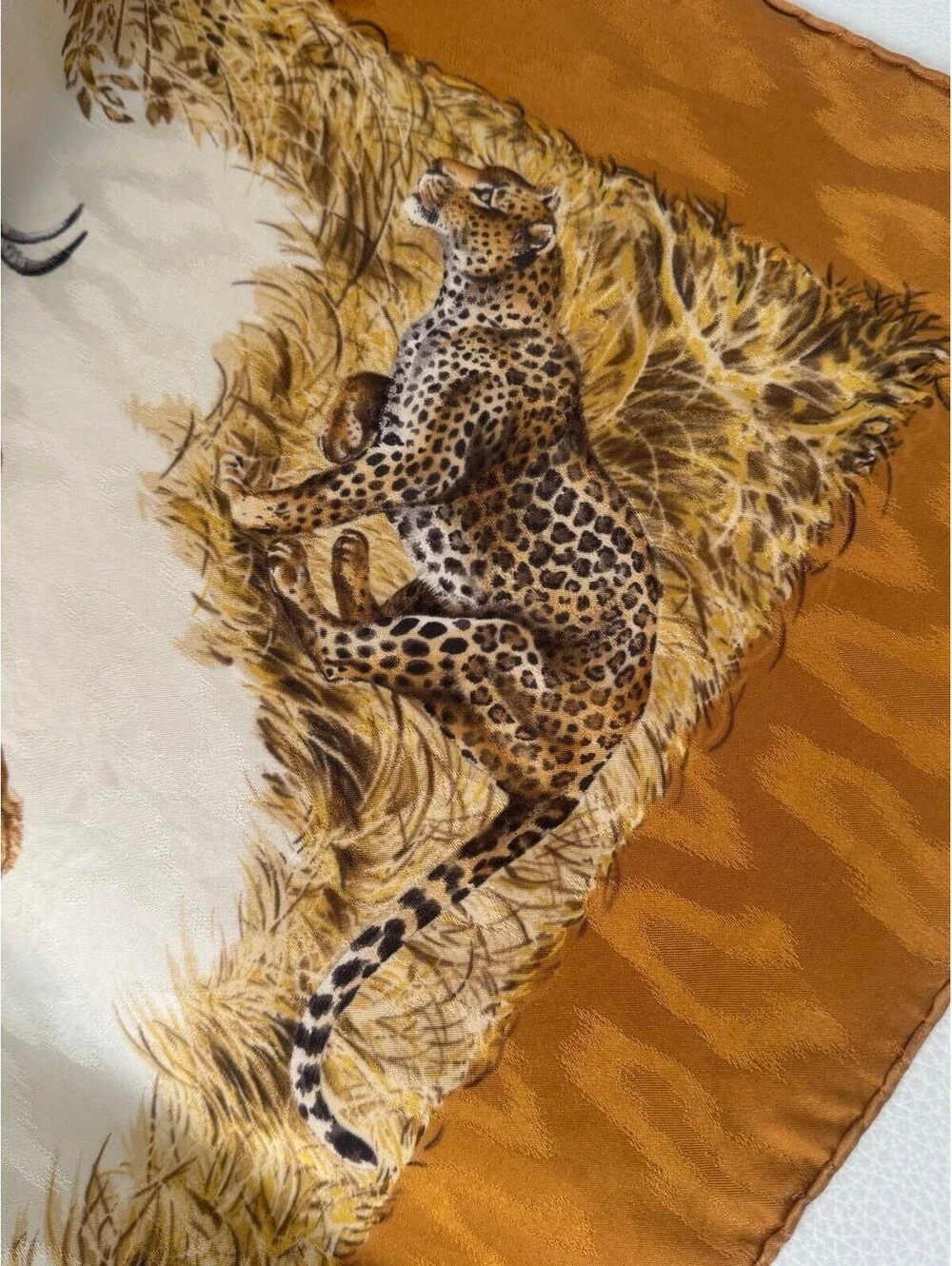 Hermès “Kenya” Carré 90 Jacquard Silk Scarf – Robert Dallet Wildlife Design
